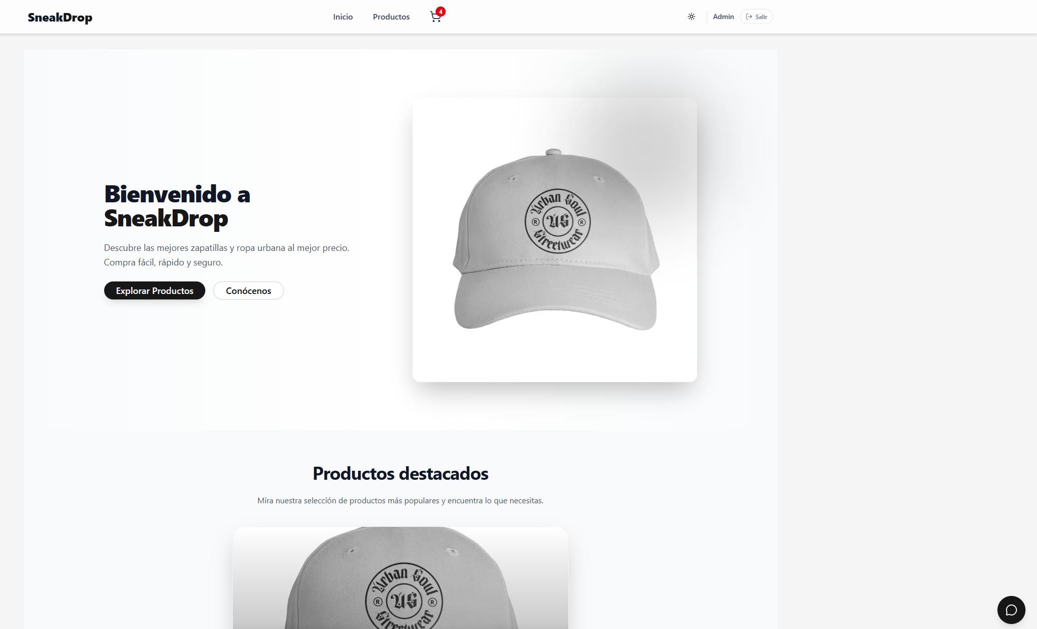 Vista previa del proyecto SneakDrop